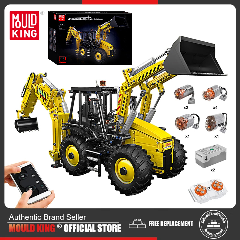 Lego Set Technic - モールドキング 17036 テクニカルトラックビルディングブロック電動ブルドーザーセットアセンブリエンジニアリングレンガのおもちゃ子供のクリスマスギフト