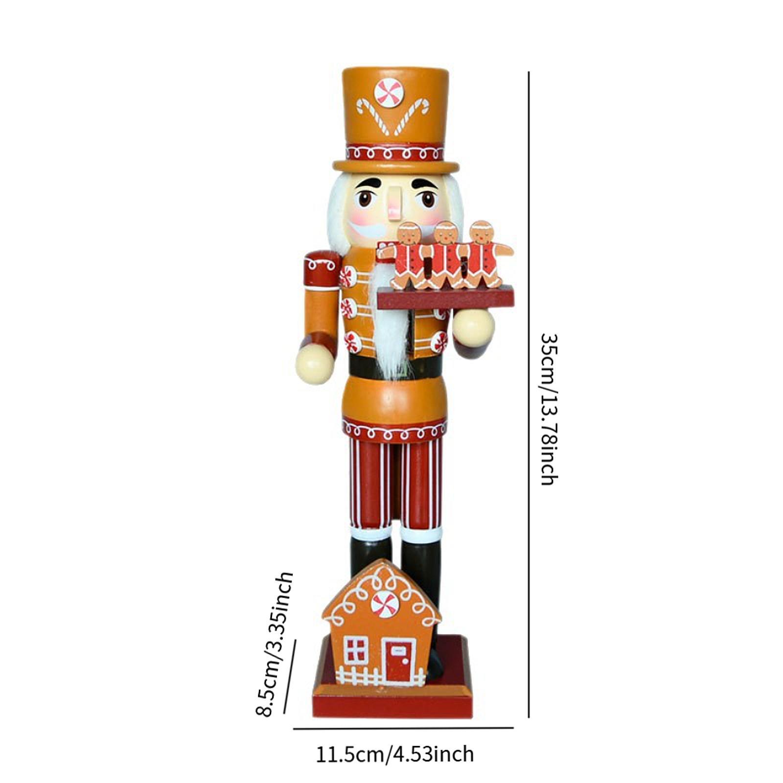 Nutcracker Figurine - シェフをテーマにしたくるみ割り人形の木製オーナメント。クリスマスやホリデーシーズンに飾るのに最適な、コレクションとしても楽しめる装飾品。テーブルのセンターピースとしても活用できます。