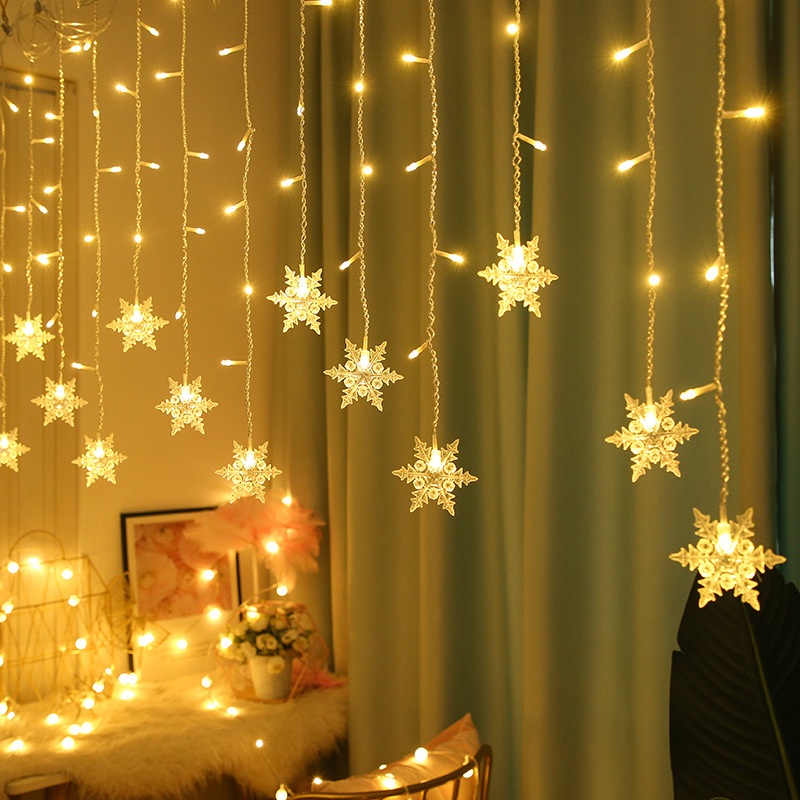 Led Fairy String Lights - クリスマススノーフレークフェアリーLEDライト,3.5m,EU/ukプラグ付き,ホリデーパーティー用,英国製