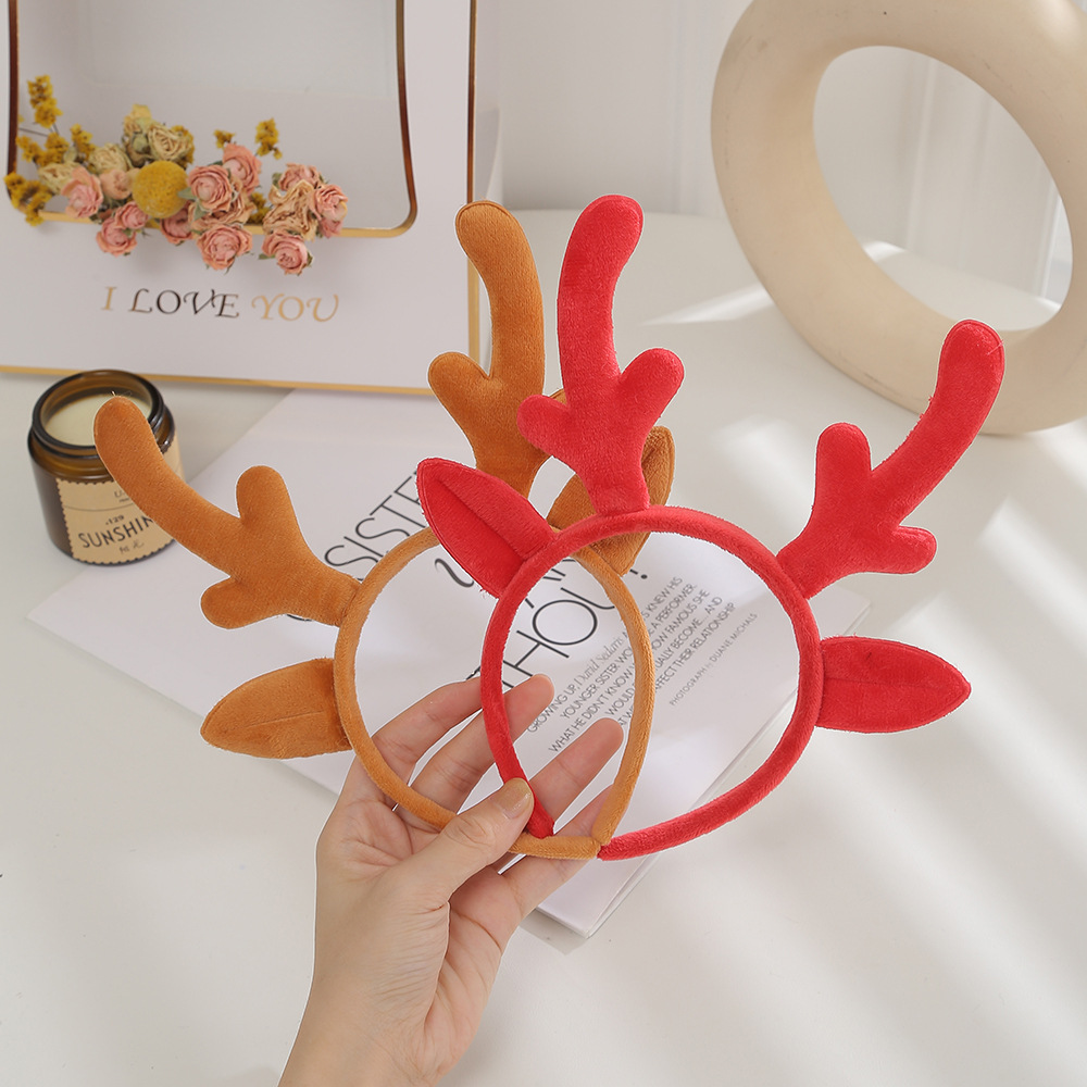 Reindeer Antlers Headband - クリスマス・トナカイの角のヘッドバンド、ホリデーパーティーの装飾、ヘアフープ、お祭り用のヘッドドレス、アクセサリー