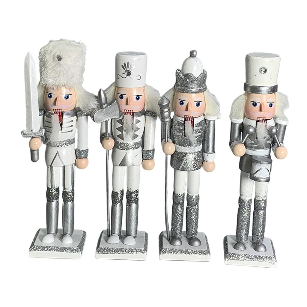 4個入り ナットクラッカー人形 18cm デコレーションフィ - Nutcracker Figurine のレビューと価格