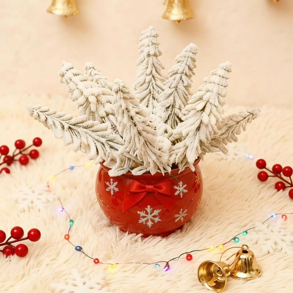 5個セット プラスチック製人工松の枝 霜降りした雪の枝 フェ - Christmas Tree Artificial のレビューと価格