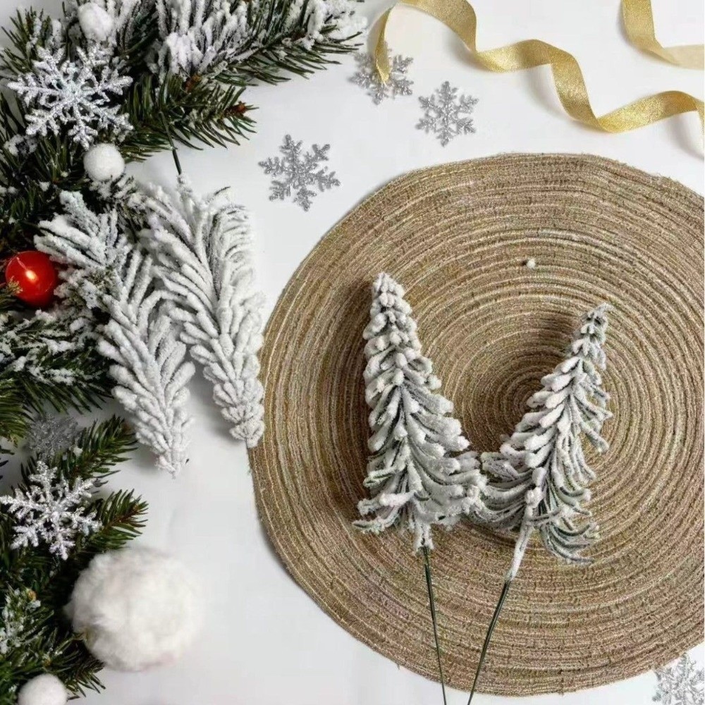 5個セット プラスチック製人工松の枝 霜降りした雪の枝 フェ - Christmas Tree Artificial のレビューと価格