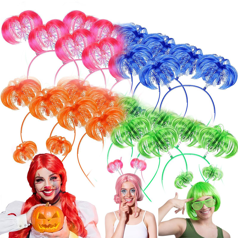 6/12個入り ポンポンヘッドバンド ヘアティンセル ヘアア - Tinsel Garland Decoration のレビューと価格