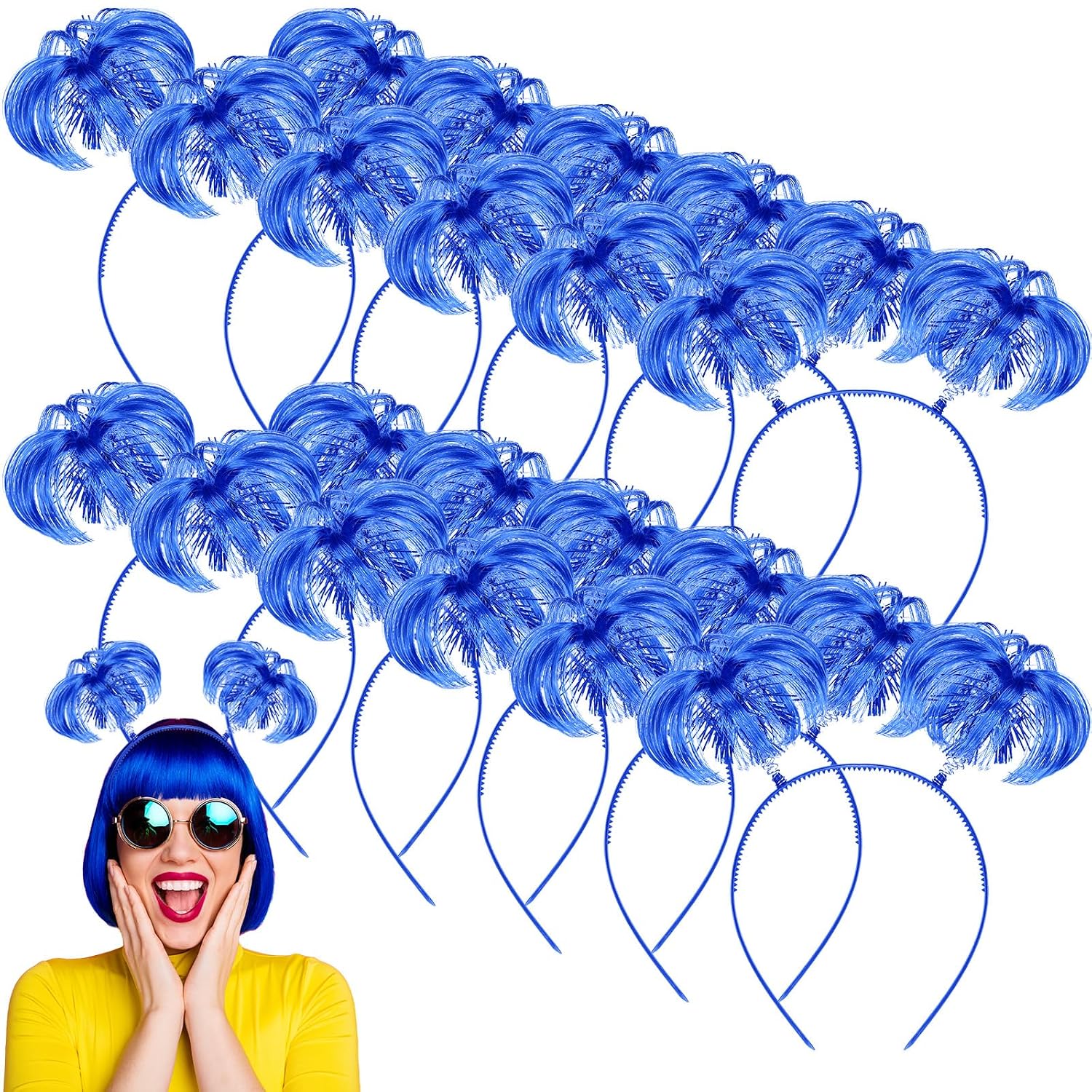 6/12個入り ポンポンヘッドバンド ヘアティンセル ヘアア - Tinsel Garland Decoration のレビューと価格