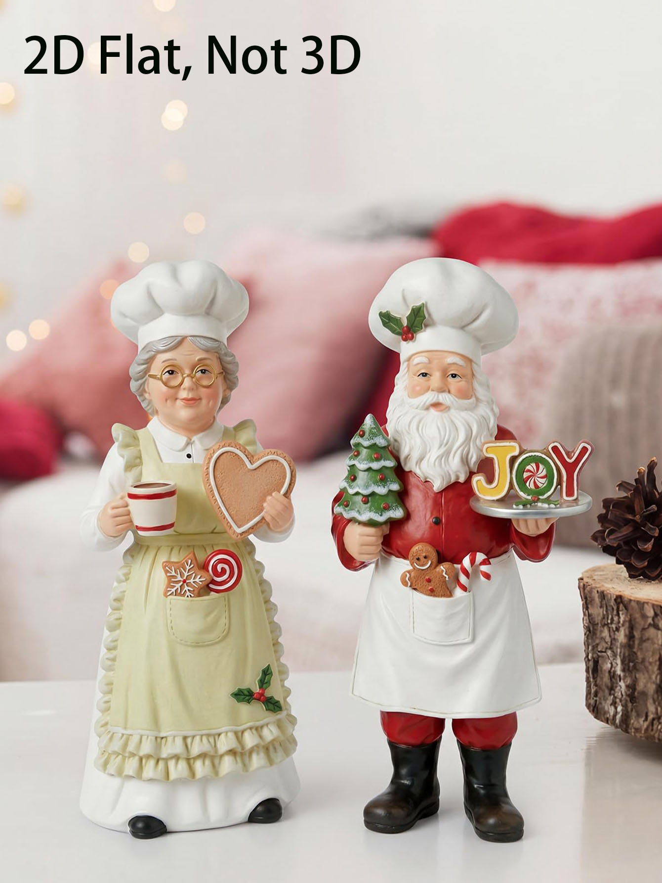 クリスマスオーナメント「シェフ・サンタクロースとミセス・サン - Nutcracker Figurine のレビューと価格