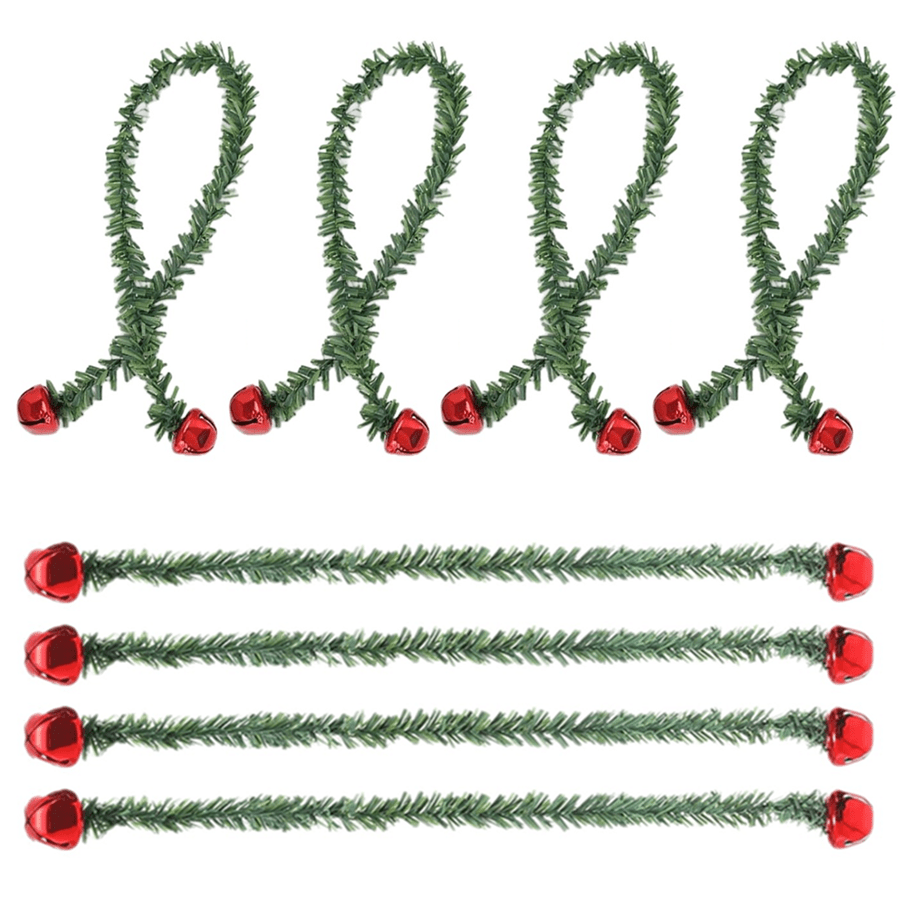 8個または16個入り、お祝いの緑色のキラキラ装飾ベル、クリス - Tinsel Garland Decoration のレビューと価格