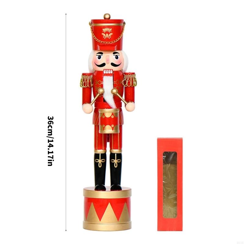 36 センチメートル木製くるみ割り人形ドラム兵士置物クリスマ - Nutcracker Figurine のレビューと価格