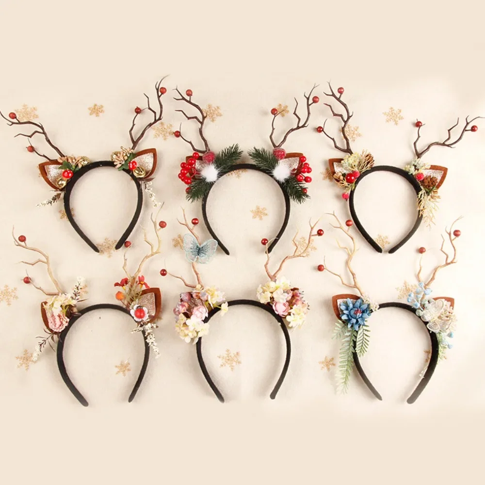トナカイの角が付いたクリスマスヘアバンド。ベルが付いており、 - Reindeer Antlers Headband のレビューと価格