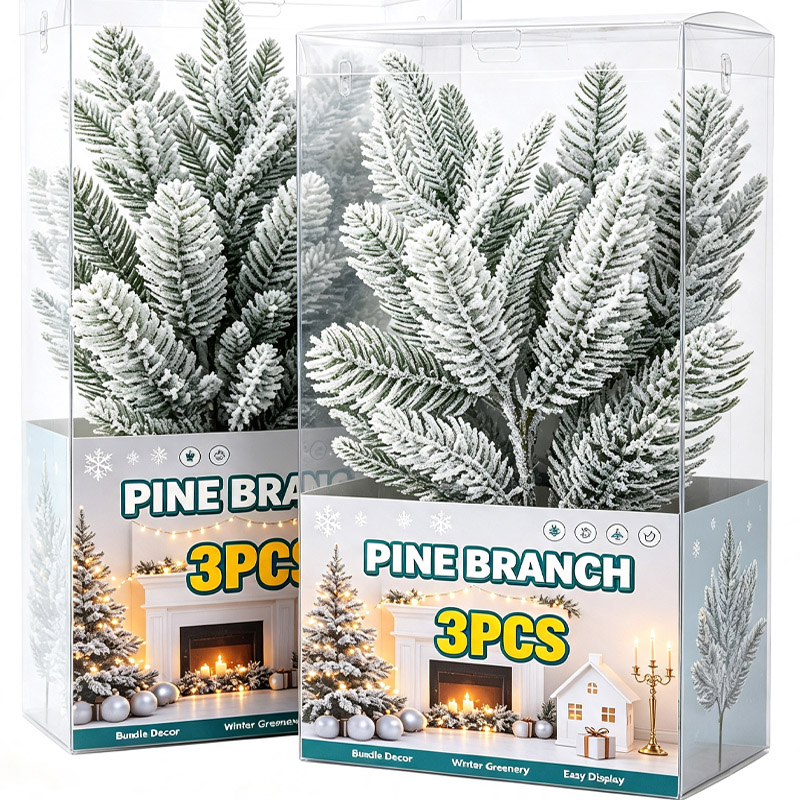 人工クリスマスパインブランチスノーパインニードルフェイクプラ - Christmas Tree Artificial のレビューと価格