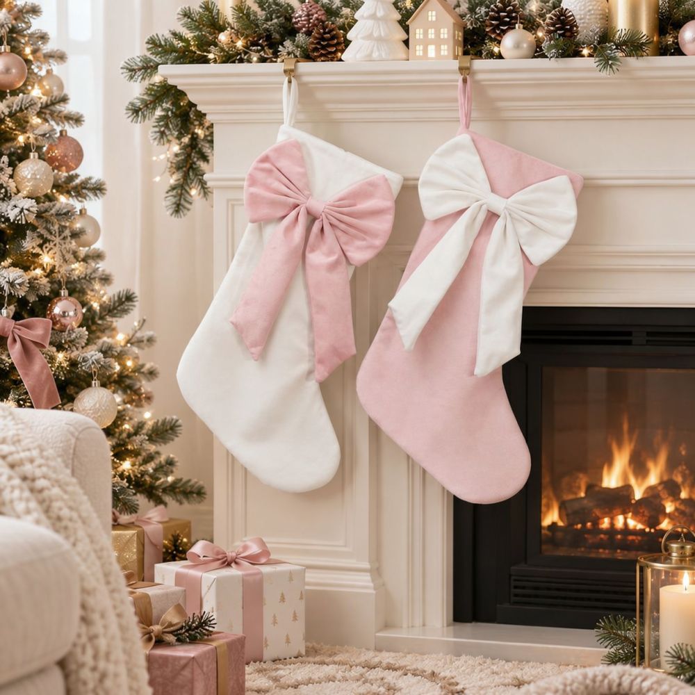 18インチのクリスマス柄ベルベット製ストッキング。装飾用の吊 - Christmas Stocking Hanging のレビューと価格
