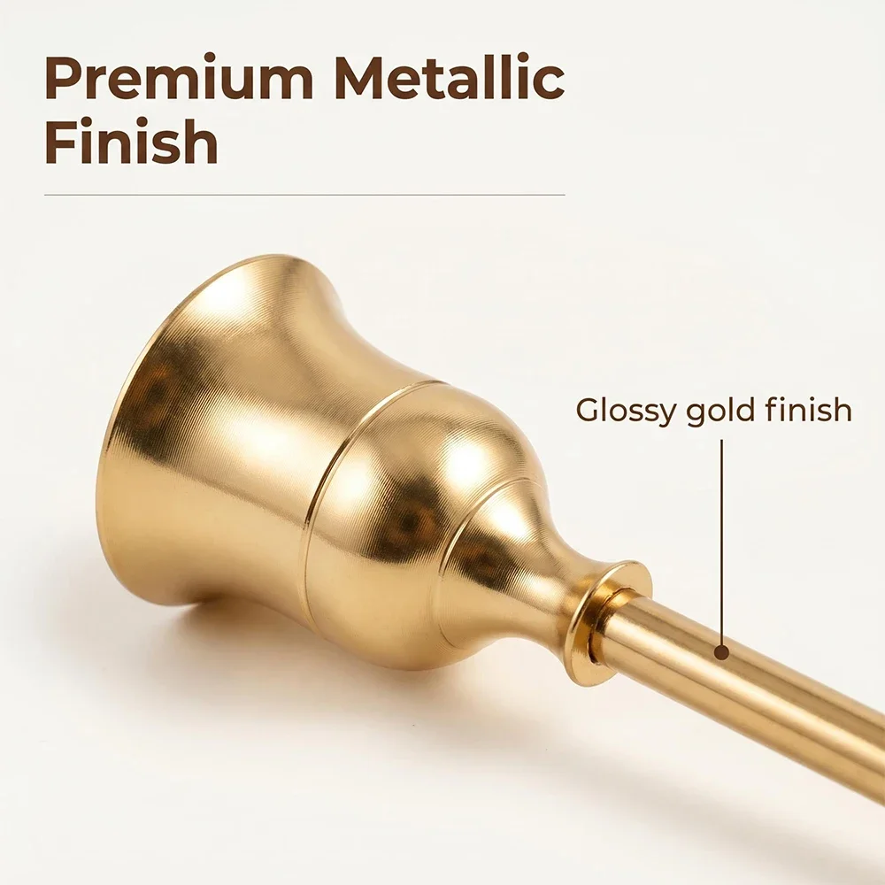 6個セットのキャンドルホルダー。アンティーク調の金属製で、テ - Holiday Candle Set のレビューと価格