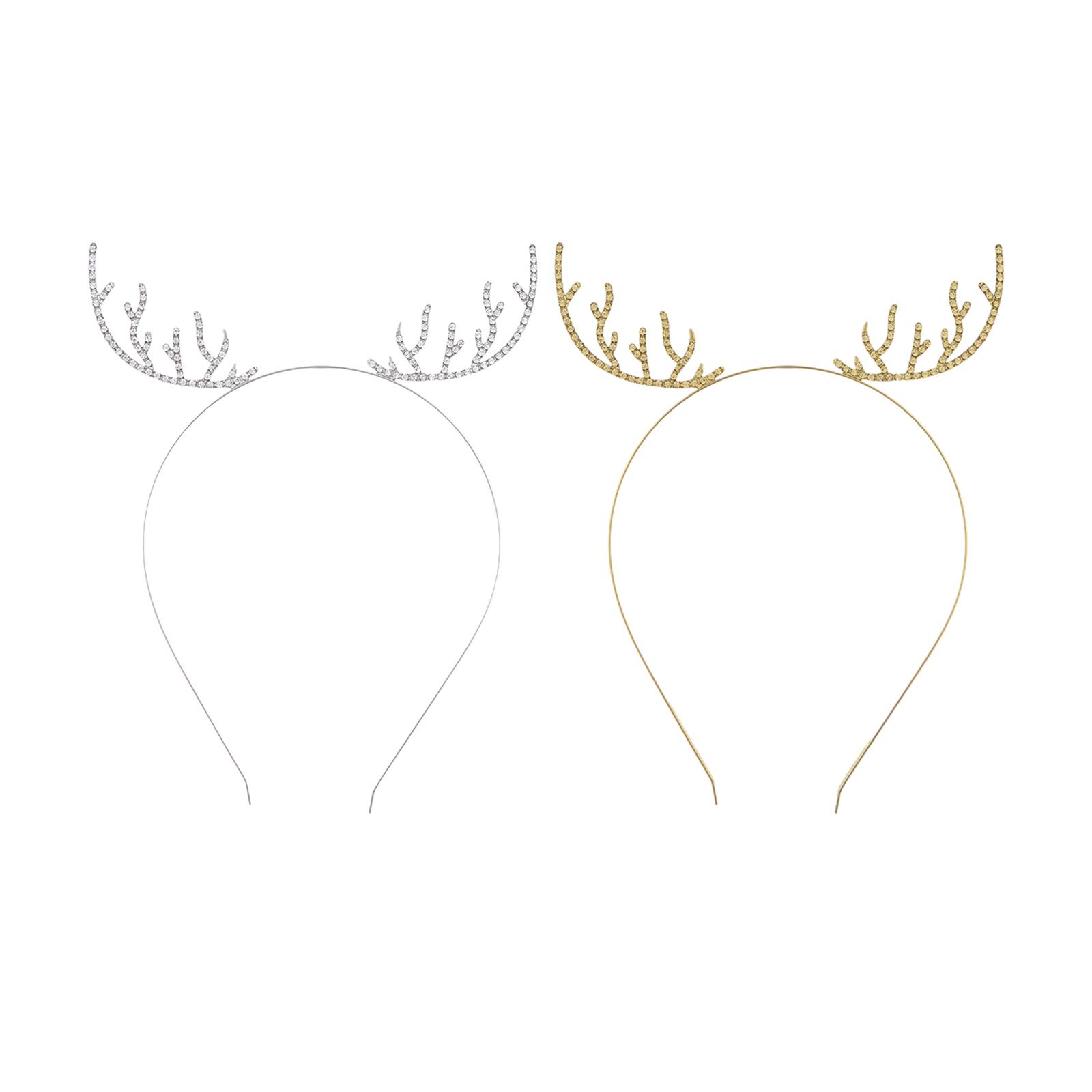 鹿の角ヘッドバンド ヘッドピース ヘッドウェア グリッター  - Reindeer Antlers Headband のレビューと価格