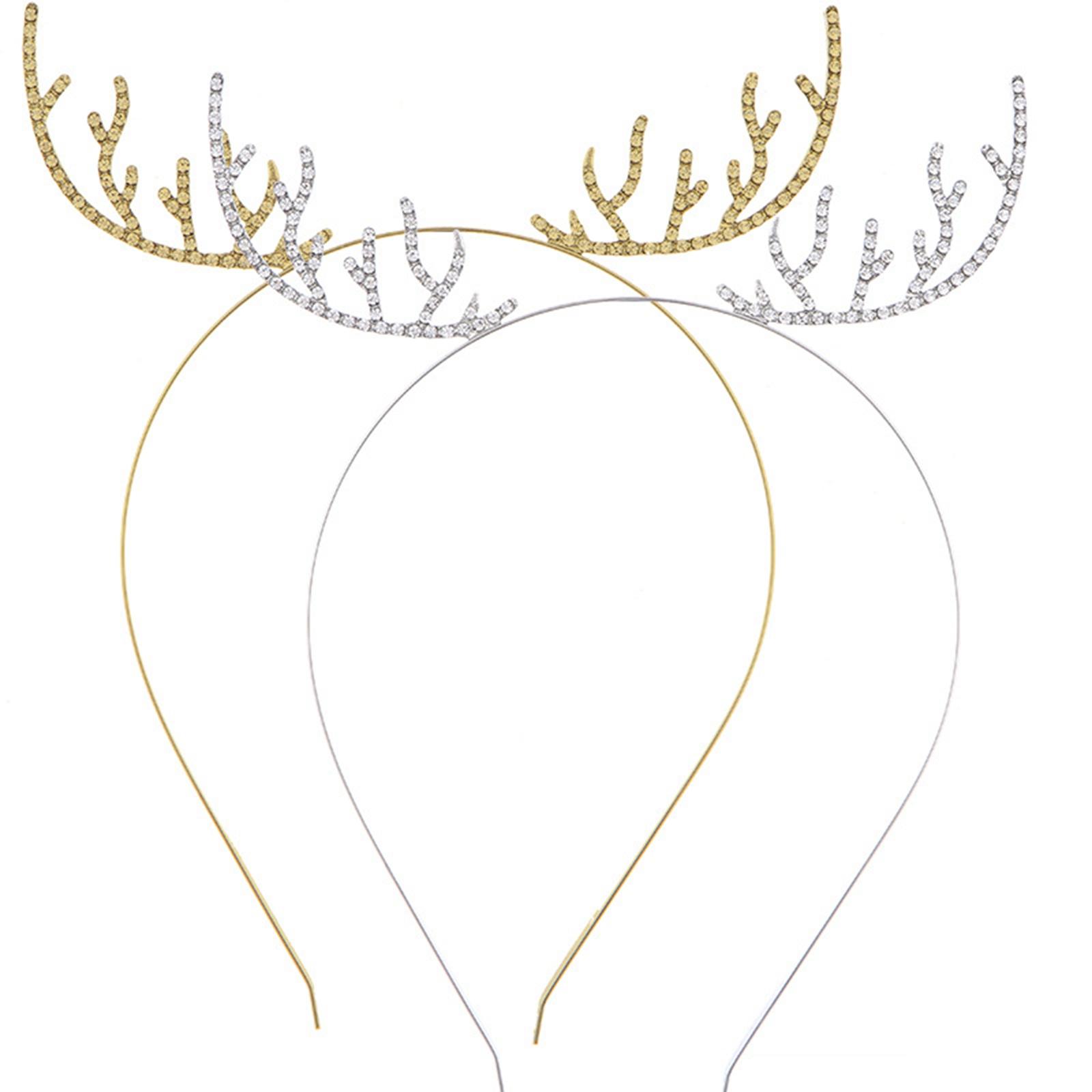 鹿の角ヘッドバンド ヘッドピース ヘッドウェア グリッター  - Reindeer Antlers Headband のレビューと価格