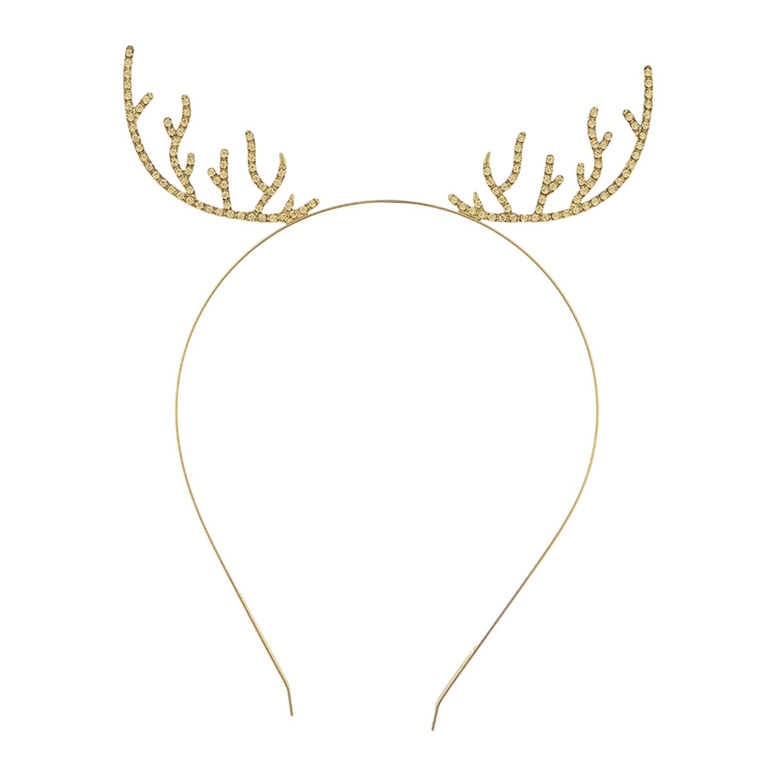 鹿の角ヘッドバンド ヘッドピース ヘッドウェア グリッター  - Reindeer Antlers Headband のレビューと価格