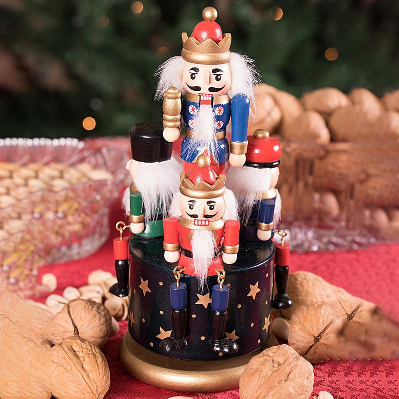 クリスマスの手描きのくるみ割り人形のオルゴール、面白い音楽の - Nutcracker Figurine のレビューと価格