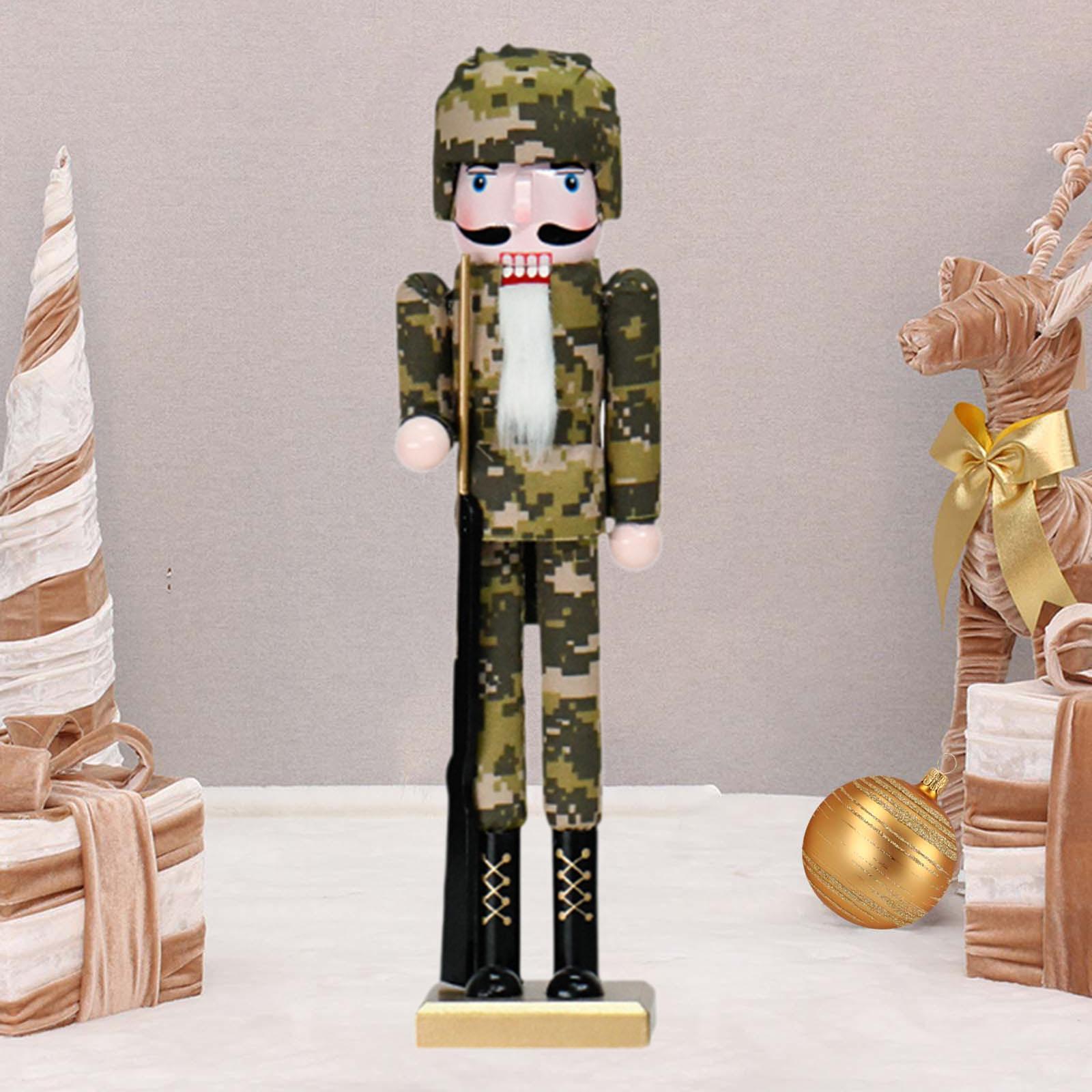 木製のくるみ割り人形、クリスマスのくるみ割り人形の彫刻、卓上 - Nutcracker Figurine のレビューと価格