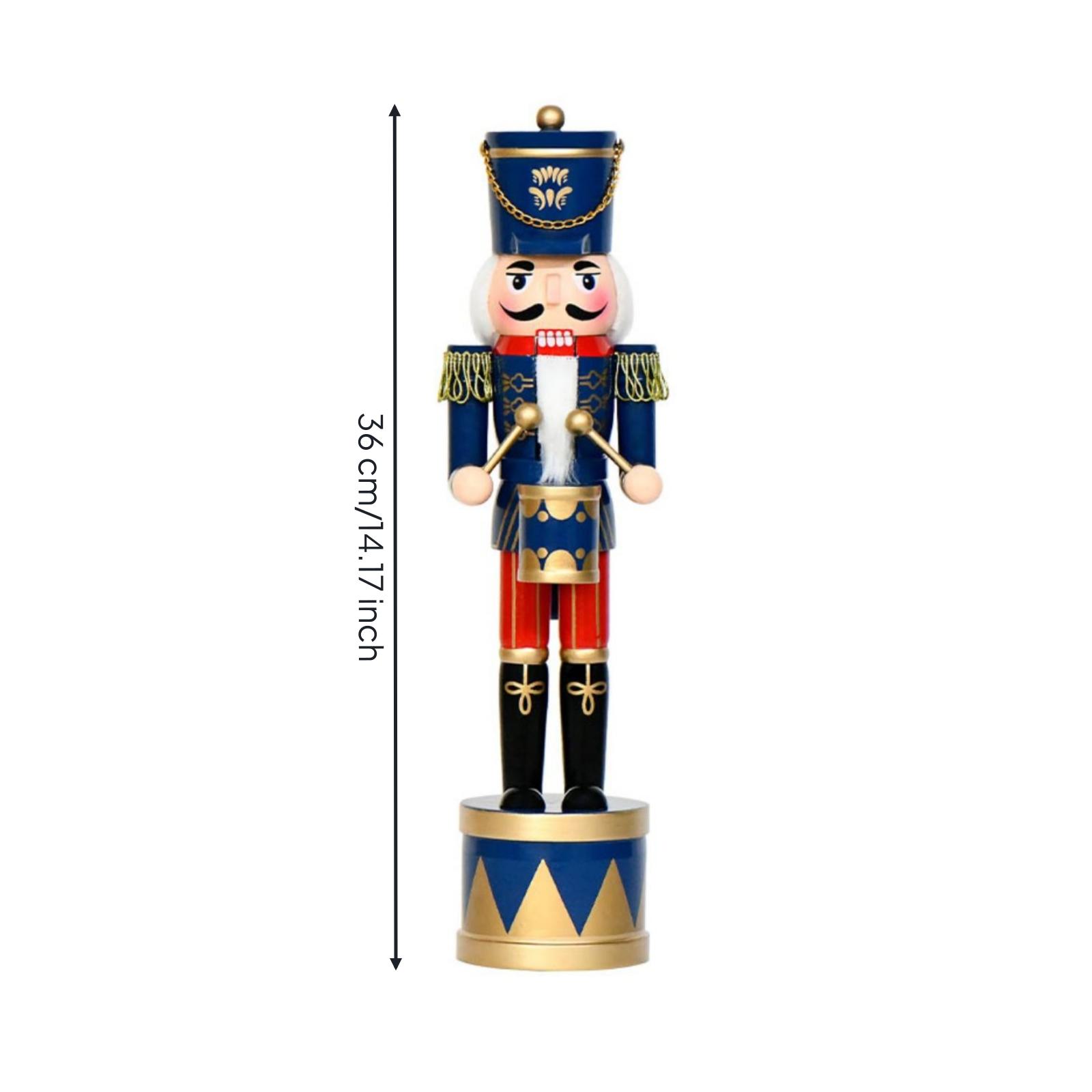 シマ材の木製兵士くるみ割り人形、手作りのクリスマスデコレーシ - Nutcracker Figurine のレビューと価格