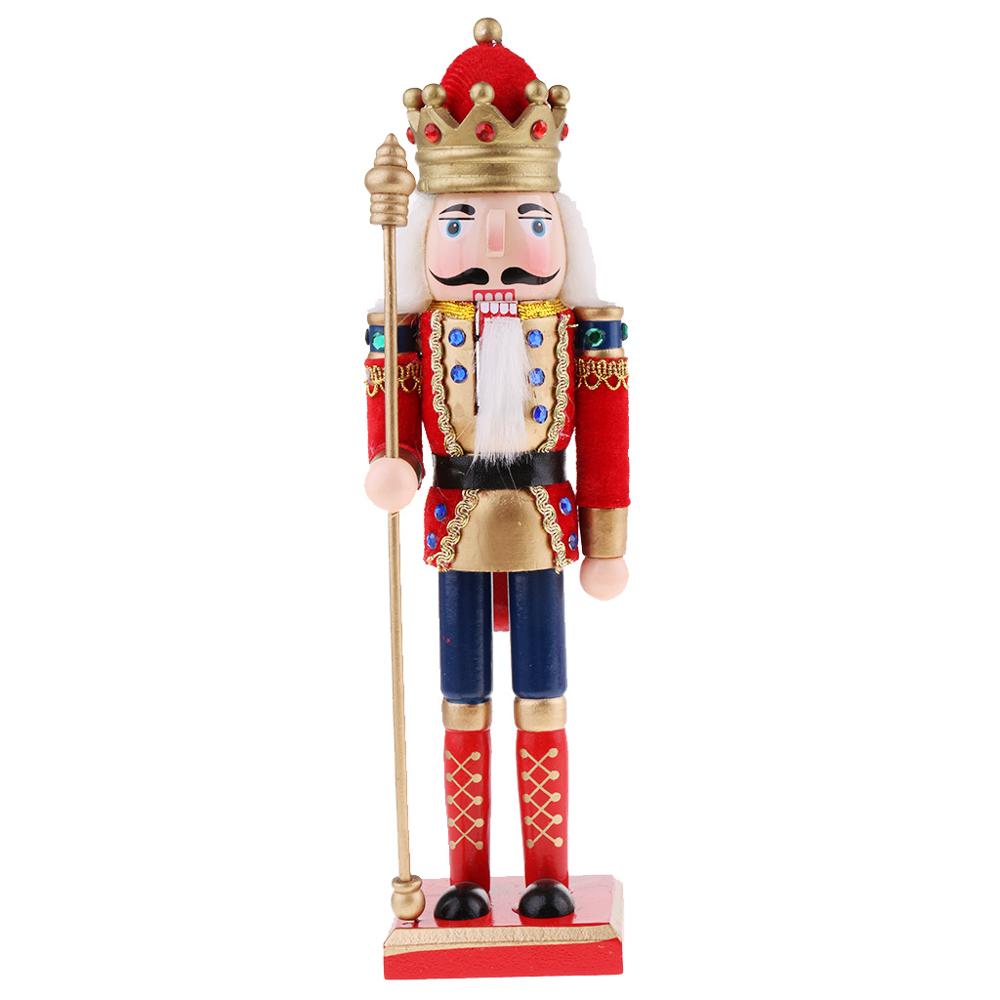 木製の置物,30cm,3個ピース/ロット,花壇,装飾品,クリ - Nutcracker Figurine のレビューと価格
